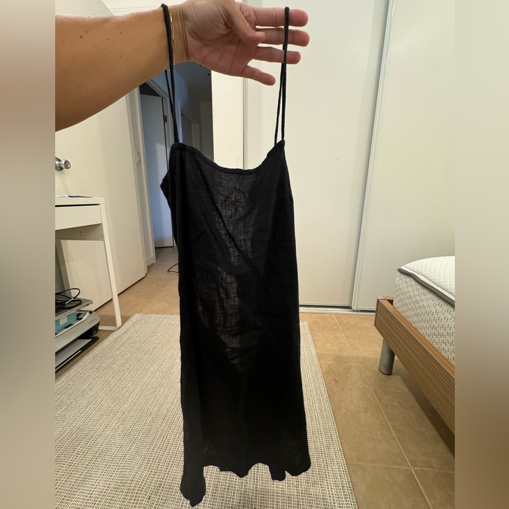 Mikoh Black Knee-Length Slip Dress